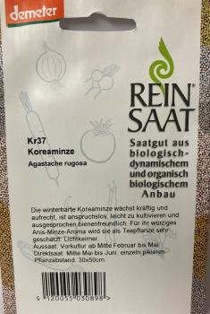 Koreaminze Saatgut - Bio - Saatgut aus biologischem Anbau Saatgut - Demeter